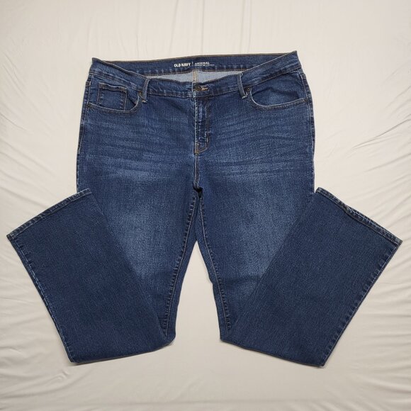 Old Navy Jeans Original Midrise Womens Size 16 Diva Bootcut Stretch Blue 39 X 30 - Picture 1 of 13